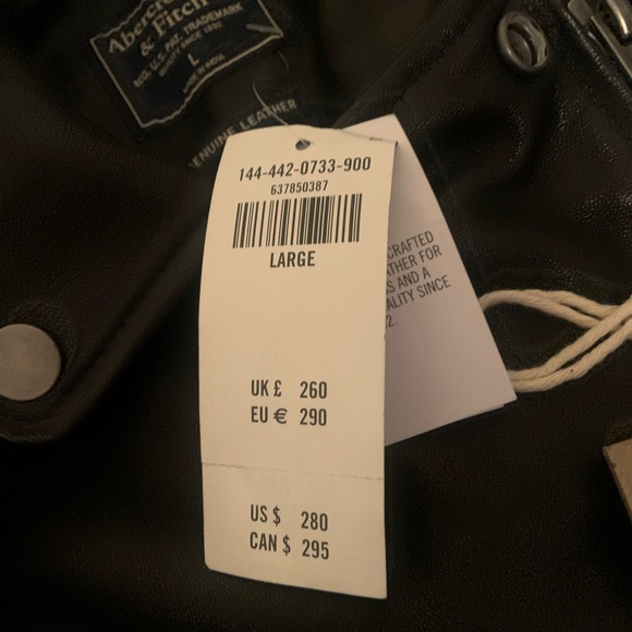 ABERCROMBIE GENUINE LEATHER JACKET - Picture 4 of 5